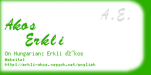 akos erkli business card